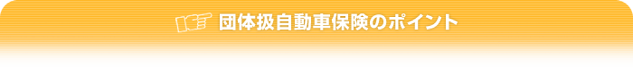 団体扱自動車保険のポイント